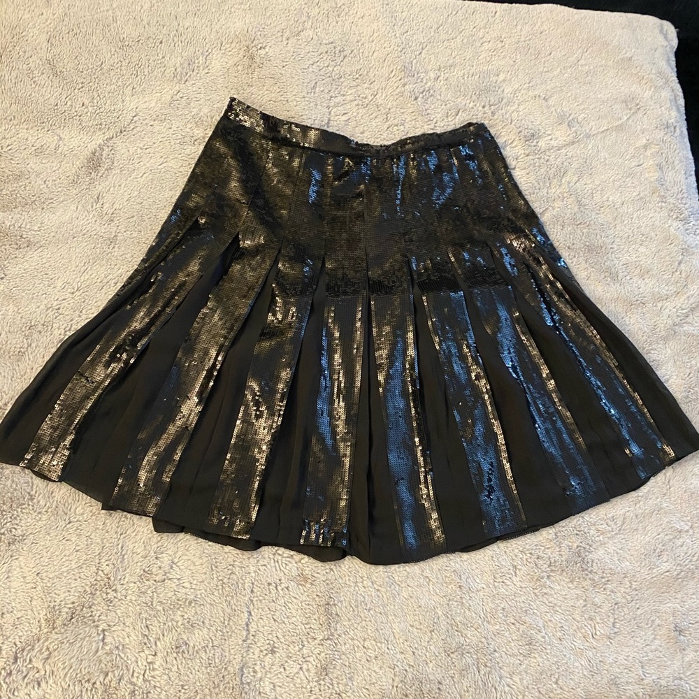 BCBG MaxAzria sequinned pleated skirt, size L